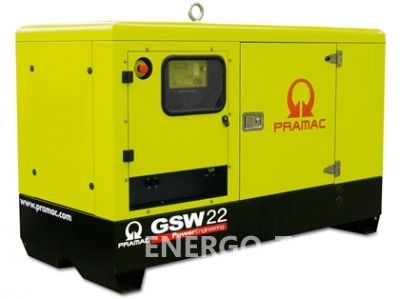 Дизельный генератор PRAMAC GSW 22 P в кожухе
